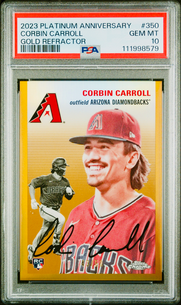 2023 Topps Chrome Platinum Anniversary CORBIN CARROLL Rookie Gold Refractor /50