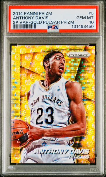 2014 Prizm ANTHONY DAVIS SP Image Variation Gold Pulsar /10 PSA 10