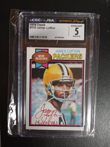1979 Topps #310 James Lofton RC Auto CGC JSA 