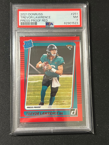 2021 Donruss Press Proof Red #251 Trevor Lawrence PSA 7