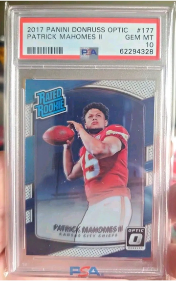 2017 Donruss Optic Patrick Mahomes RC ROOKIE PSA GEM MINT
