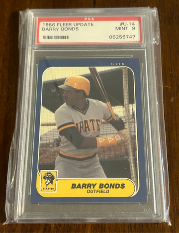 1986 Fleer Barry Bonds Rookie RC PSA 9