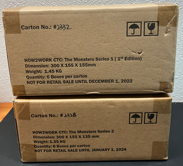 How2work CTC Labubu Kasing Lung The Monsters card series 1&2 sealed case (6 boxes each case)