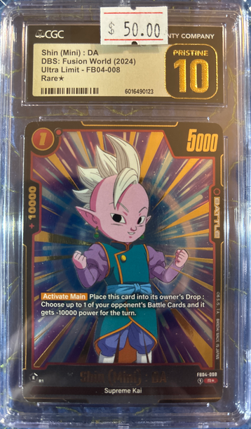 2024 Shin (Mini): DA DBS Fusion World Ultra Limit FB04-008 Rare* CGC 10 Pristine