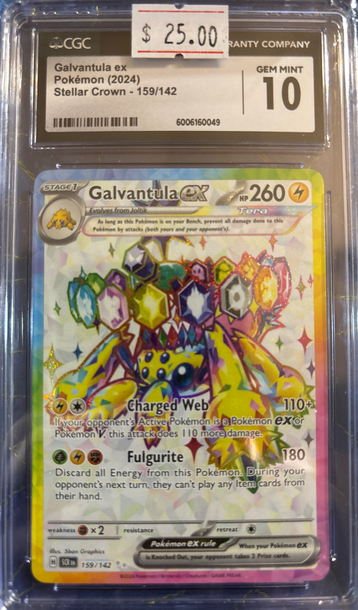 2024 Pokémon Galvantula ex Stellar Crown 159/142 CGC 10 Gem Mint