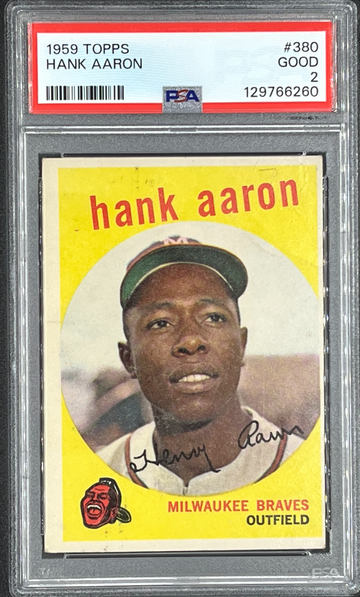 1959 Topps baseball # 380 Willie Mays PSA 2