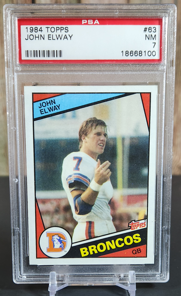 1984 Topps John Elway #63 Rookie (RC) PSA 7 HOF Broncos