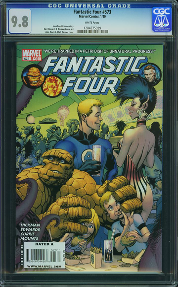 FANTASTIC FOUR #573, CGC 9.8 NM/MT