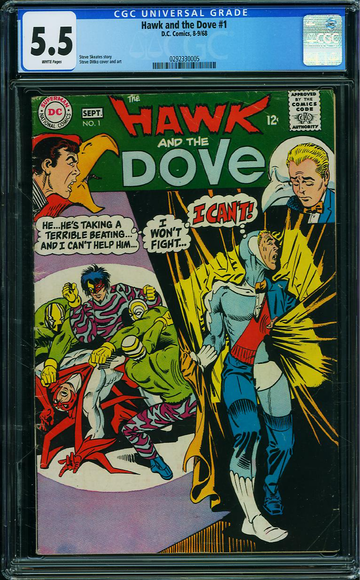 HAWK AND THE DOVE #1, CGC 5.5 FN-
