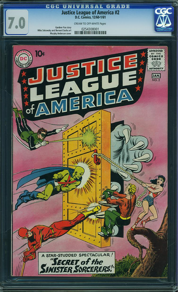 JUSTICE LEAGUE OF AMERICA #2, CGC 7.0 FVF