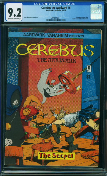 CEREBUS THE AARDVARK #6, CGC 9.2 NM-