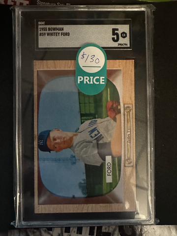 1955 BOWMAN #59 WHITEY FORD SGC 5