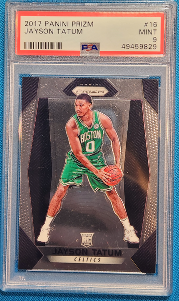 Jayson Tatum 2017 rookie prizm psa mint 9 Celtics