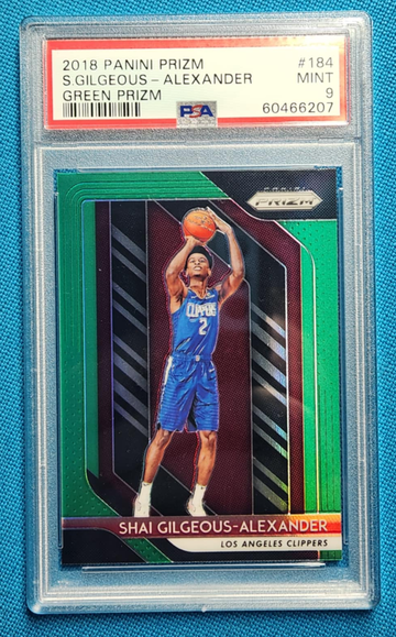 Shai gilgeous alexander 2018 rookie green prizm mvp psa 9