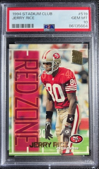 1994 STADIUM CLUB #519 JERRY RICE PSA 10 GEM MINT POP 14 HOF 49ERS GOAT