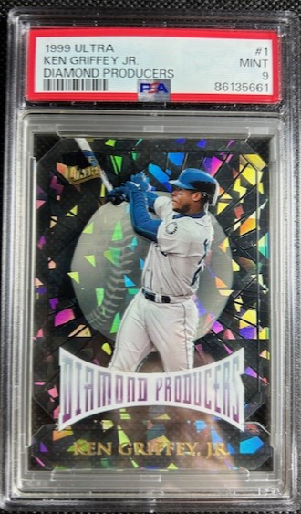 1999 ULTRA Ken Griffey Jr DIAMOND PRODUCERS PSA 9 MINT #1 Rare INSERT Mariners