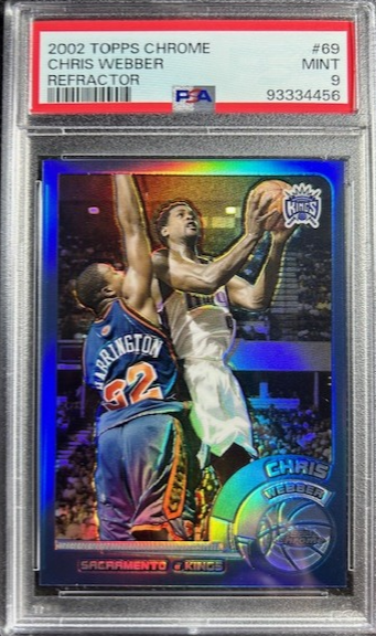 2002 Topps Chrome Refractor #69 Chris Webber PSA 9 MINT Sacramento Kings