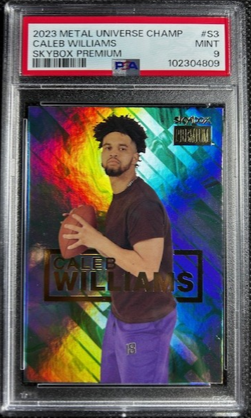 2022 Skybox Metal Universe Premium Caleb Williams RC Rookie Holo PSA 9 MINT