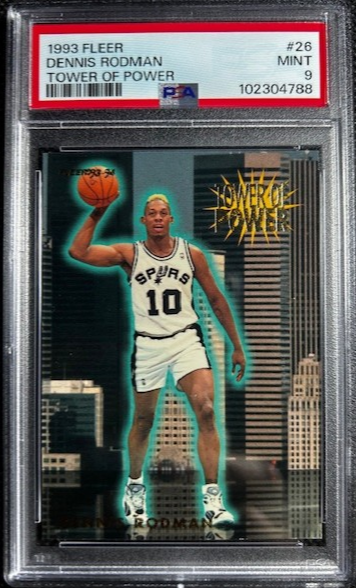 1993-94 Fleer Tower of Power Dennis Rodman #26 HOF PSA 9 MINT SPURS