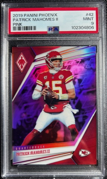 2019 Panini Phoenix #42 Pink Refractor /199 PATRICK MAHOMES II PSA 9 MINT