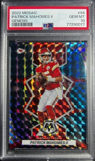 2022 Mosaic Patrick Mahomes II Genesis #94 Case Hit PSA 10 Gem Mint