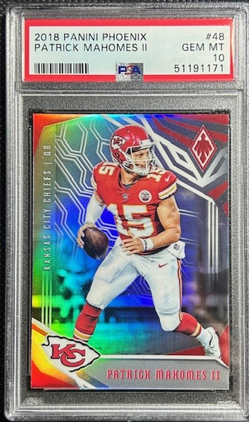 2018 Panini Phoenix PATRICK MAHOMES II Holo #48 PSA 10 Gem Mint 