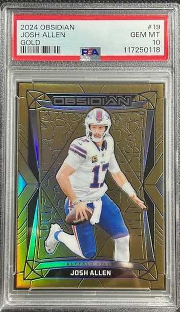 2024 Panini Obsidian Josh Allen Gold /10 SSP Buffalo Bills PSA 10 Gem Mint 