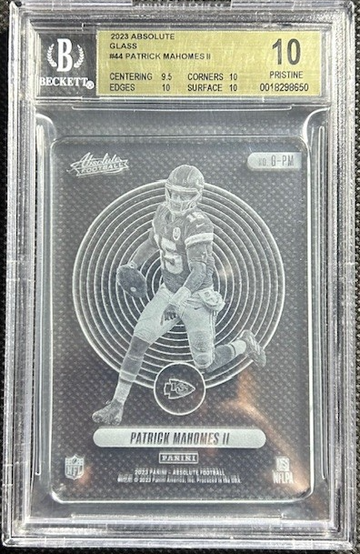 2023 Absolute Glass SSP #44 Patrick Mahomes II BGS 10 PRISTINE Case Hit Chiefs