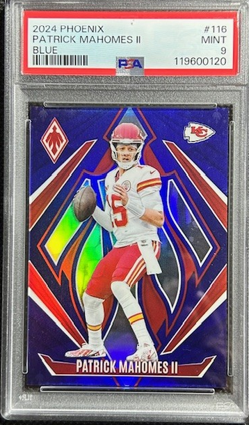 2024 Phoenix Blue Prizm /50 Patrick Mahomes II PSA 9 MINT Kansas City Chiefs