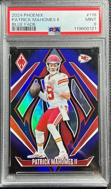2024 Phoenix Patrick Mahomes II Blue Fade Prizm /249 SP PSA 9 MINT KC Chiefs