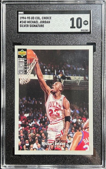 1994-95 UD Collectors Choice #240 Michael Jordan Silver Signature SGC 10 GEM MNT