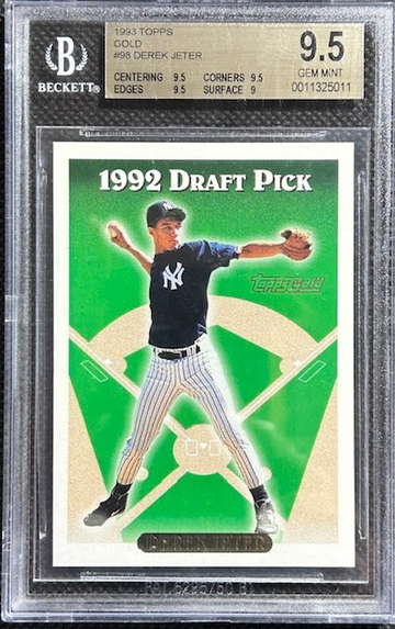 1993 Topps GOLD #98 Derek Jeter RC Rookie BGS 9.5 Gem Mint New York Yankees HOF
