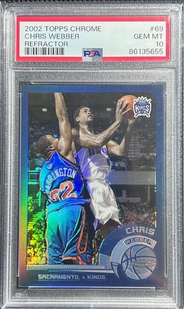 2002 Topps Chrome Refractor #69 Chris Webber PSA 10 GEM MINT Sacramento Kings