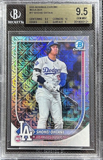 2025 BOWMAN MEGA BOX CHROME #17 SHOHEI OHTANI BGS 9.5 GEM MINT LA DODGERS