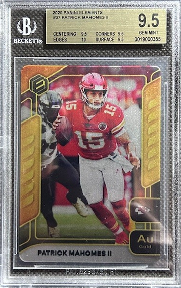 2020 Panini Elements GOLD Patrick Mahomes II #/79 Chiefs BGS 9.5+ TRUE GEM MINT