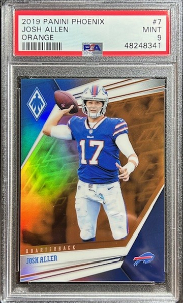 2019 Panini Phoenix - Josh Allen #7 Orange /99 SP Buffalot Bills PSA 9 MINT