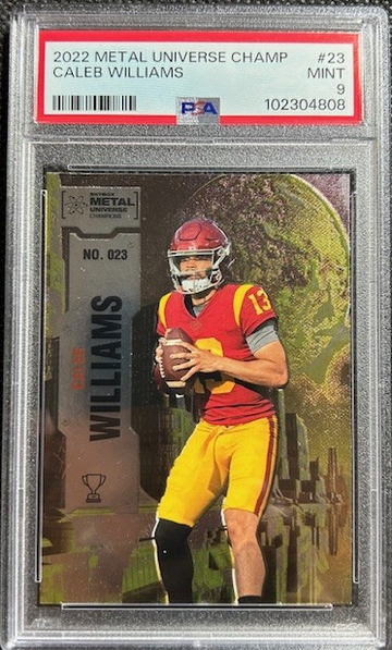 2022 Skybox Metal Universe Champions #23 Caleb Williams RC Rookie PSA 9 Mint