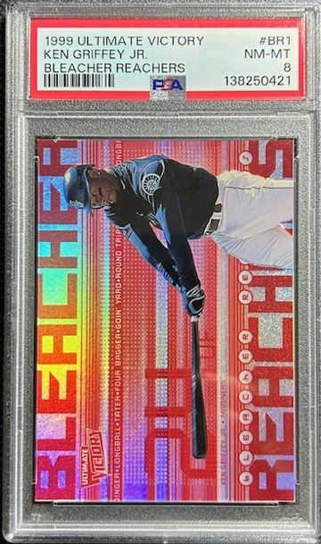 1999 KEN GRIFFEY JR ULTIMATE BLEACHER REACHERS REFRACTOR #BR1 PSA 8 HOF