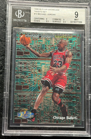 1998 Flair Showcase Michael Jordan Takeit2.Net BGS 9 /1000