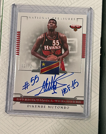 2016-17 National Treasures Dikembe Mutombo International Auto 