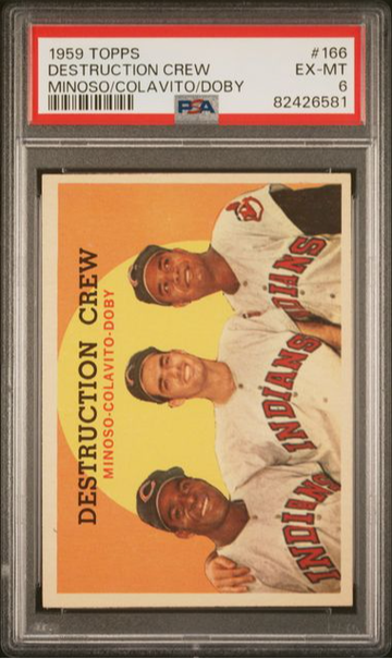 1959 Topps Destruction Crew (Minoso/Colavito/Doby) #166 PSA 6 [BL-3.39]
