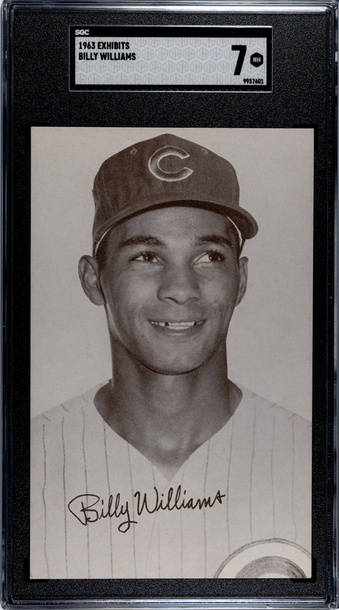 1963 Stat Back Exhibits Billy Williams Chicago Cubs SGC 7 NM