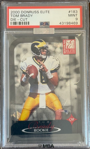 2000 Donruss Elite Die-Cut /500 Tom Brady RC (POP 30) MBA Silver Diamond