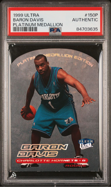 1999-00 Ultra Baron Davis 25/25 Platinum Medallion RC Rookie PSA Authentic RARE