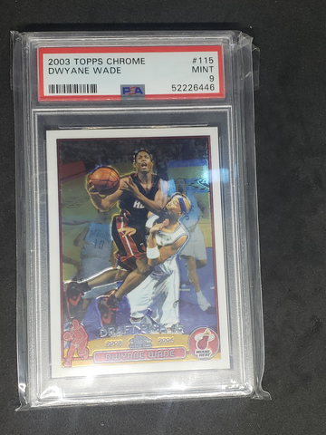 2003 Topps Chrome Dwyane Wade PSA 9 Mint #115 RC Rookie