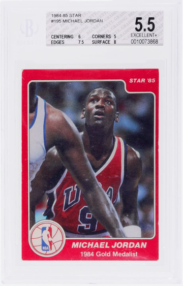 1984 Star #195 Michael Jordan Rookie BGS 5.5 (w/ 8)