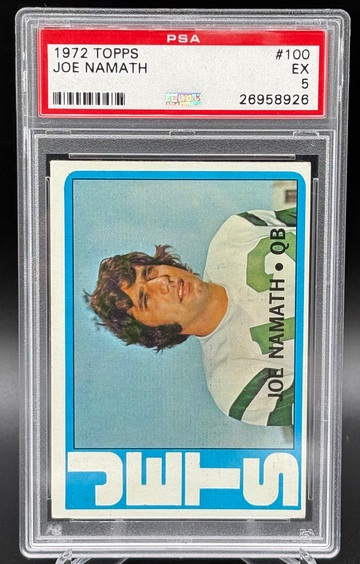 1972 Topps Joe Namath # 100 PSA 5