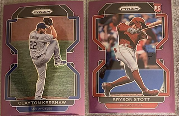 2022 Purple Prizm Clayton Kershaw & Bryson Stott Rc