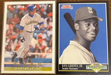 Ken Griffey Jr 1991 Score The Franchise & 1993 Upper Deck