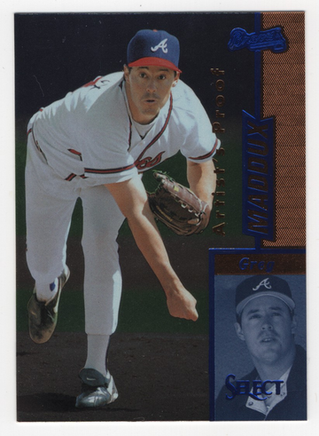 1997 PINNACLE SELECT ARTIST'S PROOF GREG MADDUX # 23 HOF